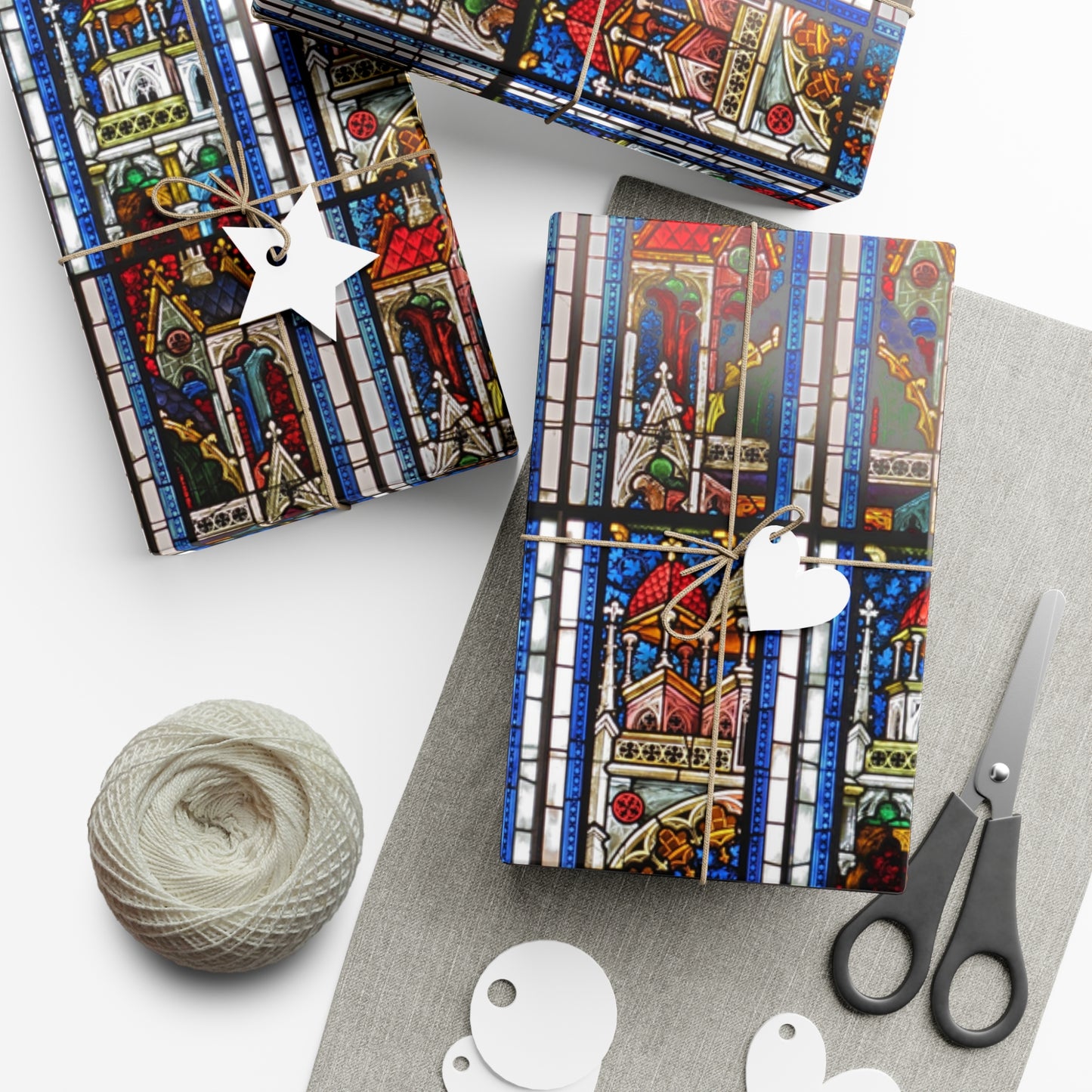 14th Century Austrian Stained Glass Gift Wrap Papers