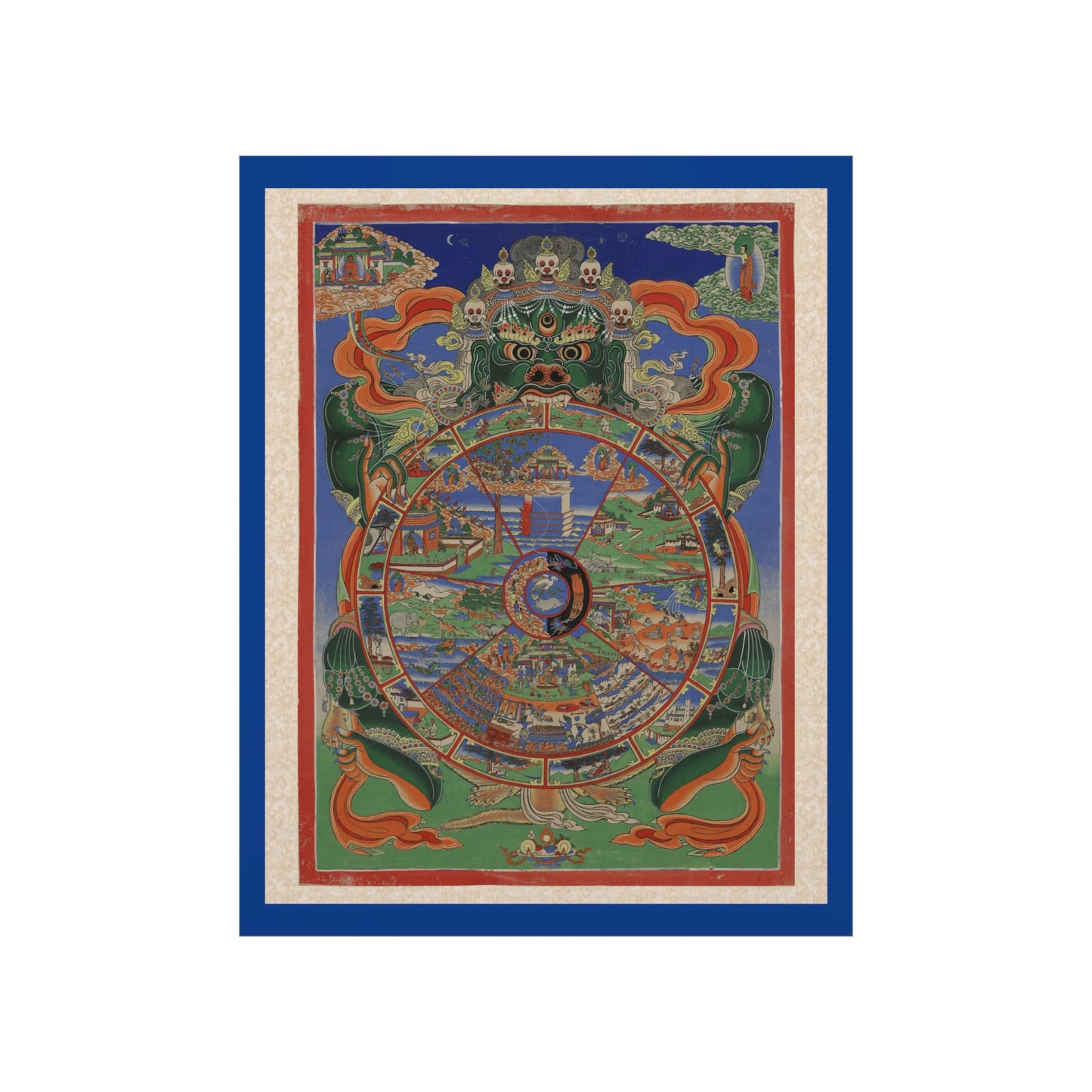 Sri Pa-I Khor Lo Tibetan Buddhist Vintage Poster Wall Art