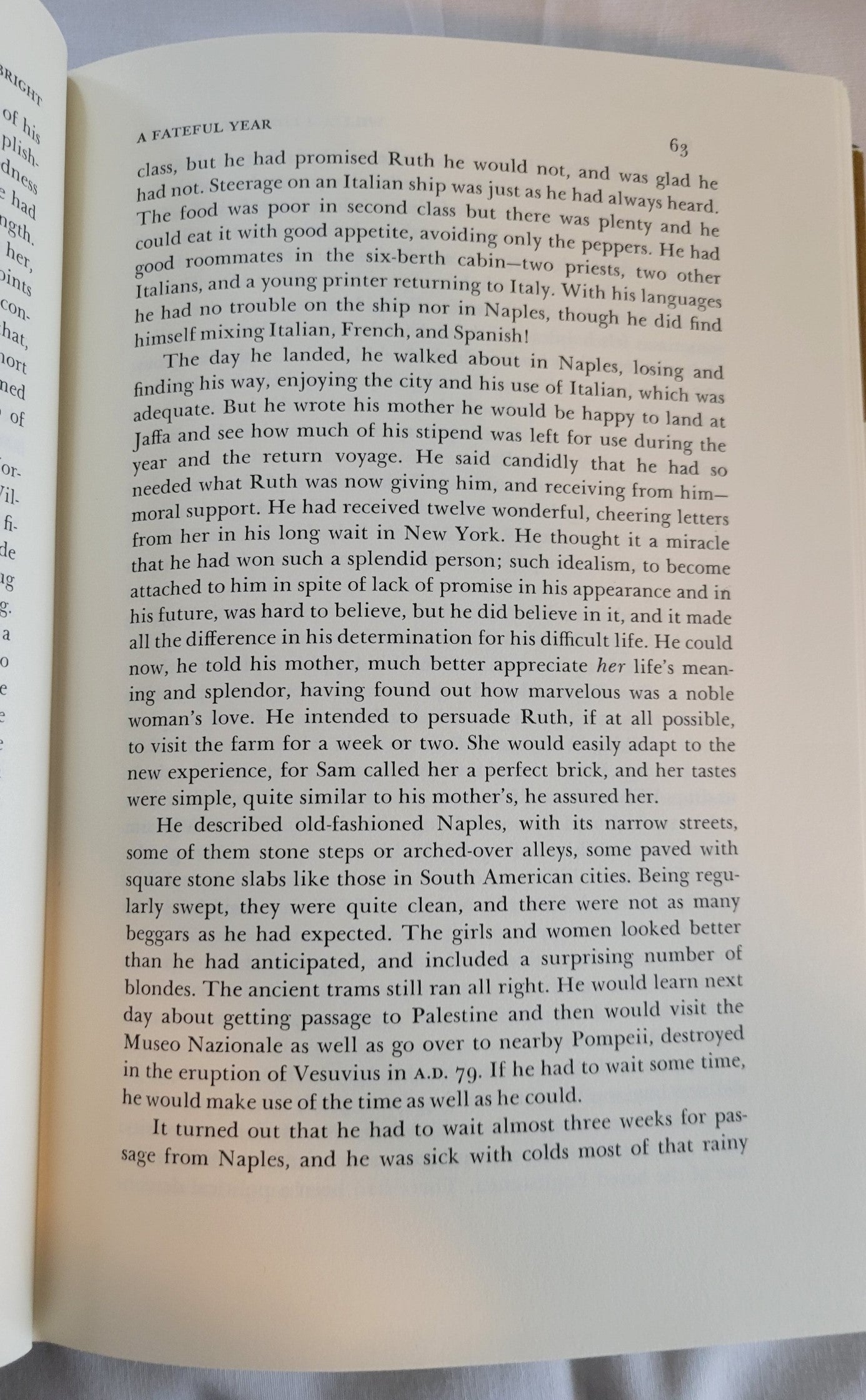 Used book for sale " William Foxwell Albright: A Twentieth-Century Genius” by Leona Glidden Running and David Noel Freedman. Page 63