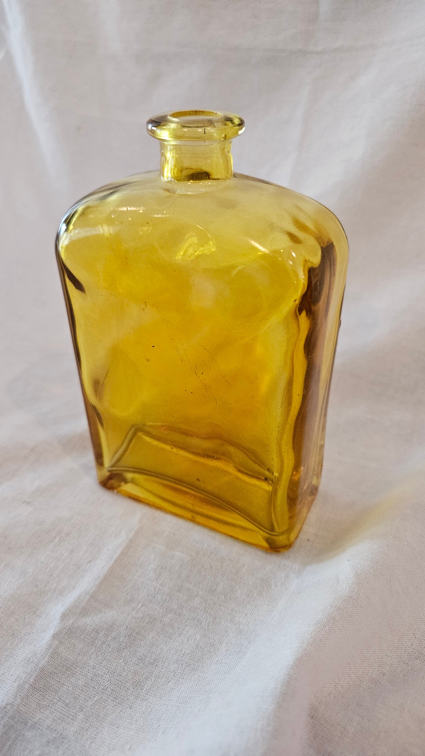 Yellow Glass Bottle - no markings