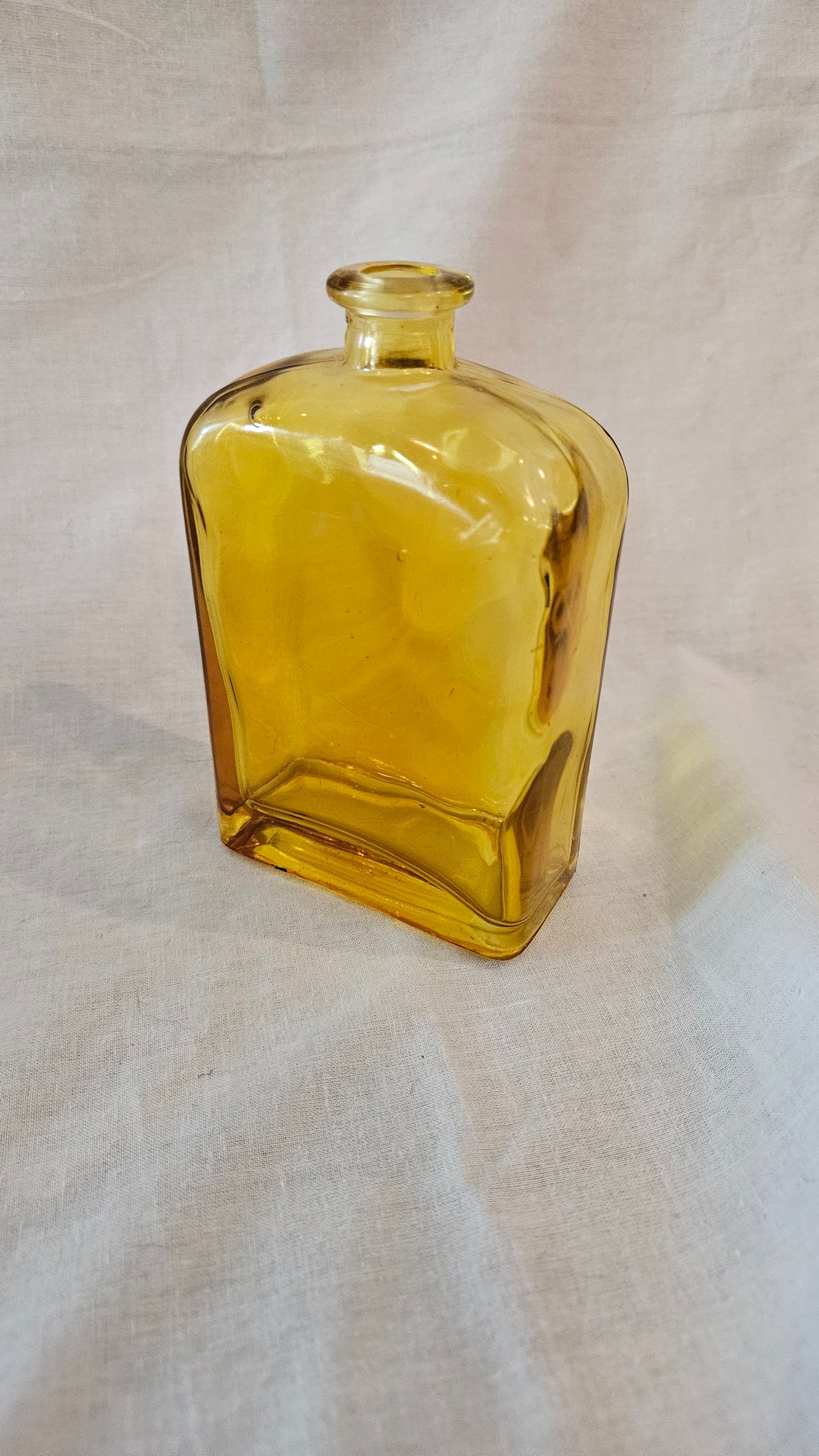 Yellow Glass Bottle - no markings