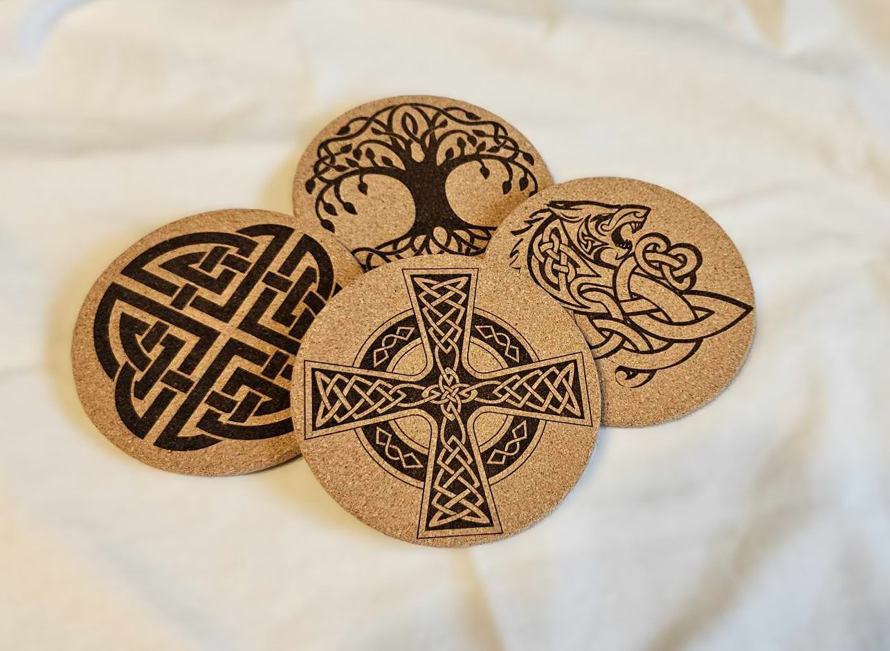 Celtic Coasters - Irish Designs Tree of Life and Celtic Knots