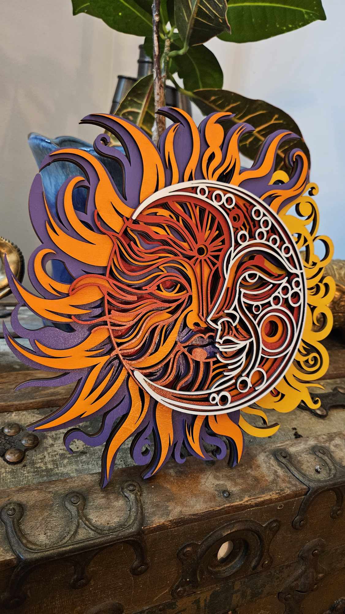 Sun and Moon Mandala Wall Art