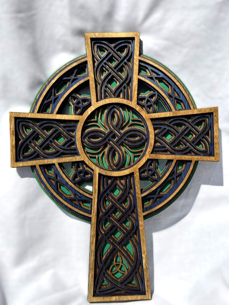 Celtic Cross - Charming Wood Layers - Wall Art