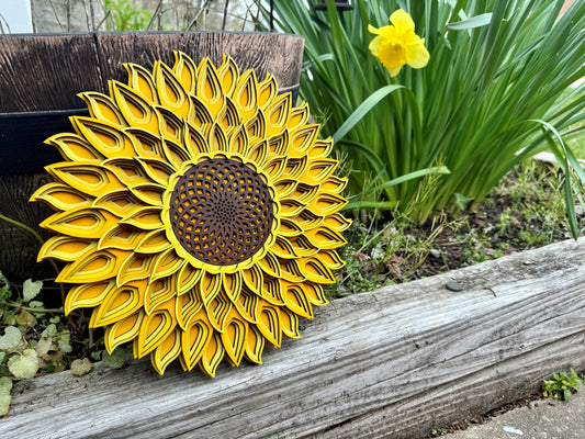 Bright & Sunny Sunflower - Garden Wall Art Decor